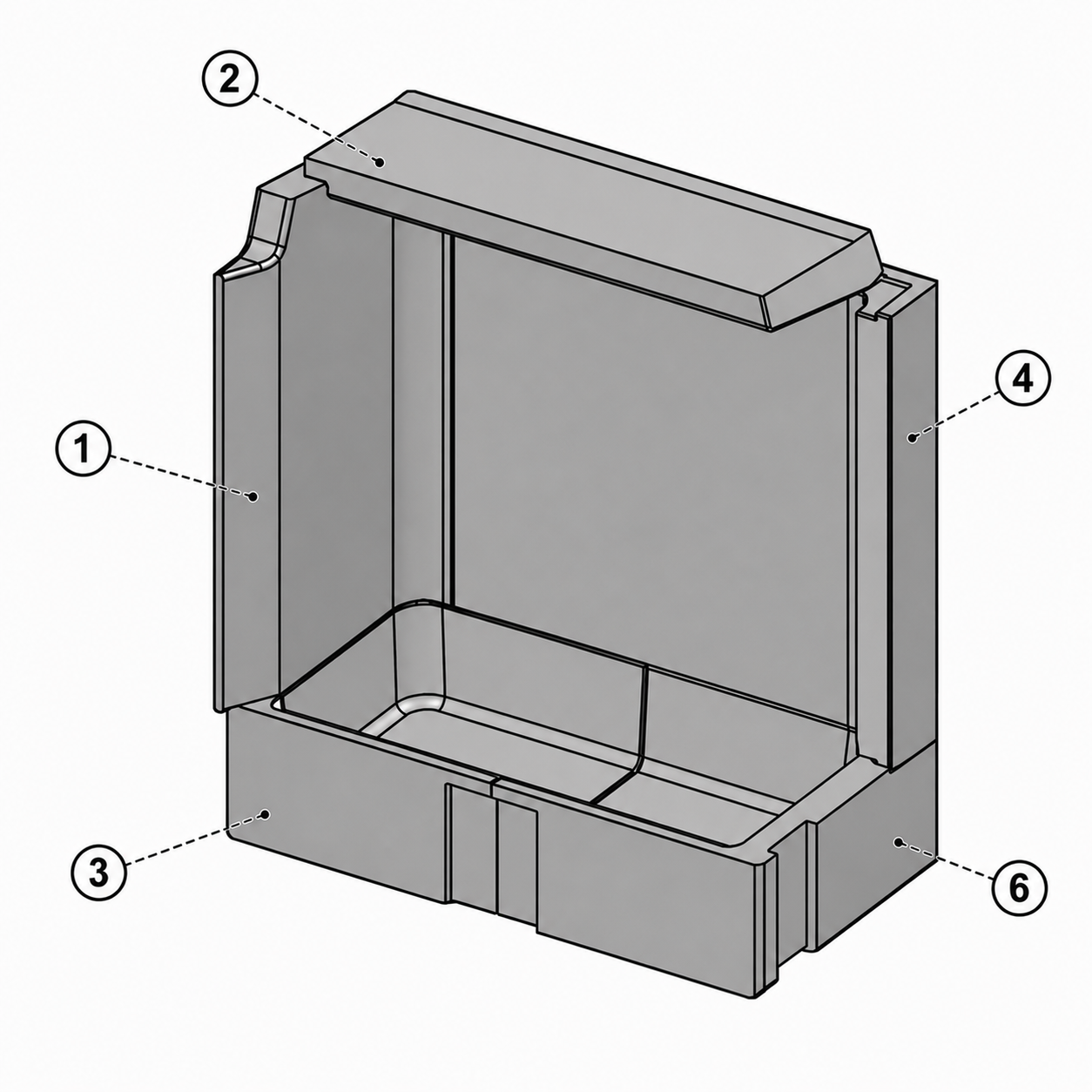 Flamen Gama Right Corner refractory castable shapes