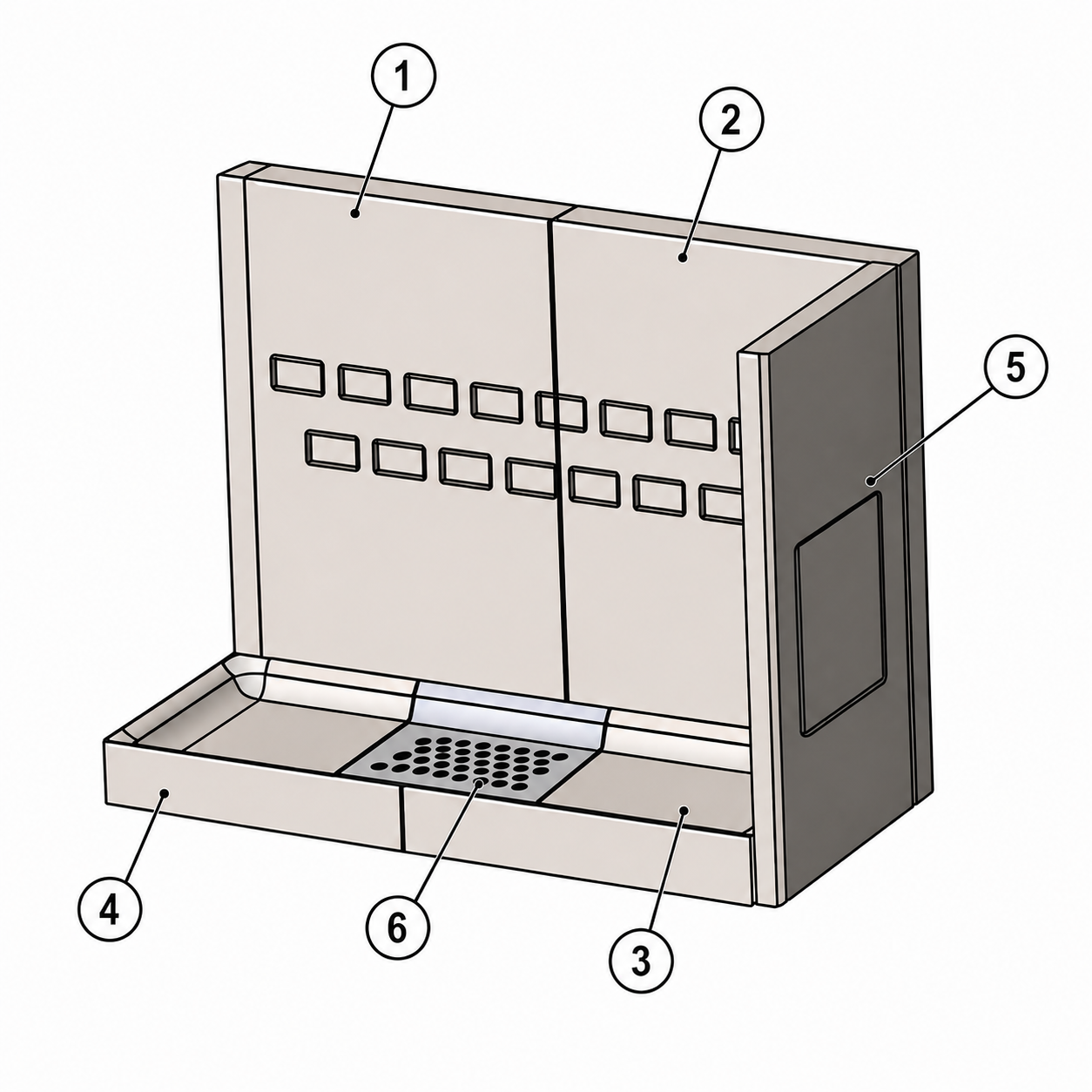 Flamen Omega Left Corner refractory castable shapes